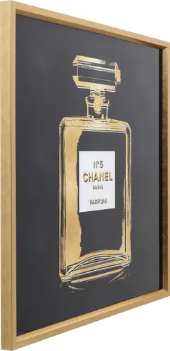 Bild- BHT ca. 115x115x4,7 cm, Schwarz, Goldfarben