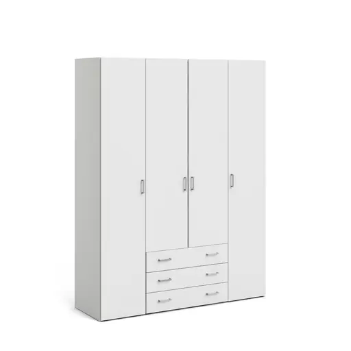 Drehtürenschrank- B ca. 154 cm, Weiß