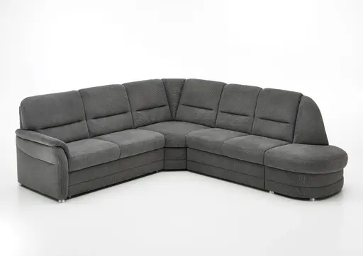 Ecksofa - 2,5-Sitzer mit Ecke rechts, Stoff, Grau