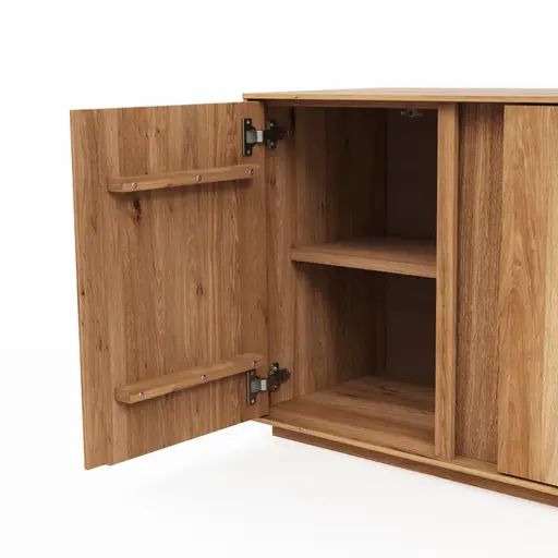 Mediaboard Saratoga - Wildeiche massiv, natur geölt