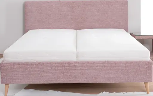 Polsterbett EM Malo - Liegefläche ca. 180x200 cm, Stoff, rosa