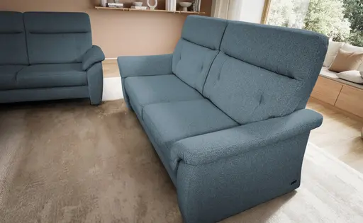 Sofa Caracas - 2,5-Sitzer Standard, Stoff, Blau