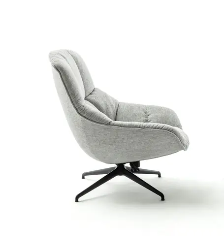 Sessel Unn - Stoff, Hellgrau