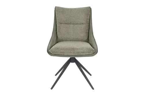 Stuhl MANDY - drehbar, Stoff, Grün