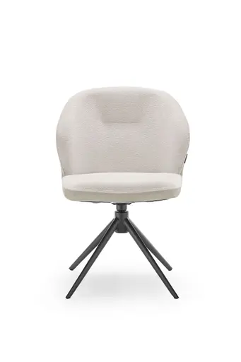 Stuhl MERRITH - drehbar, Stoff, Creme
