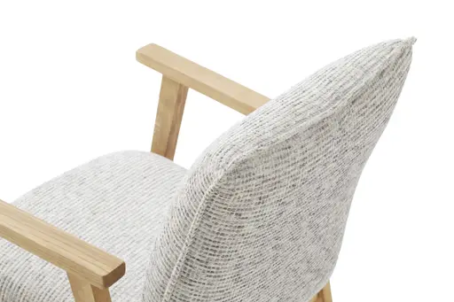 Armlehnstuhl - Stoff, Grau