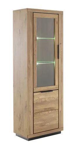 Vitrine - B ca. 72 cm, Wildeiche massiv geölt