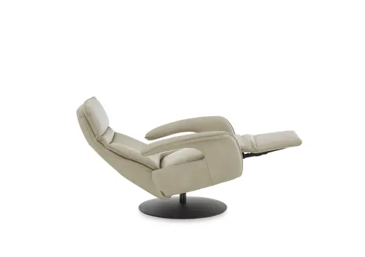 Fernsehsessel - Gr. M, Relaxfunktion, Leder, Pearl