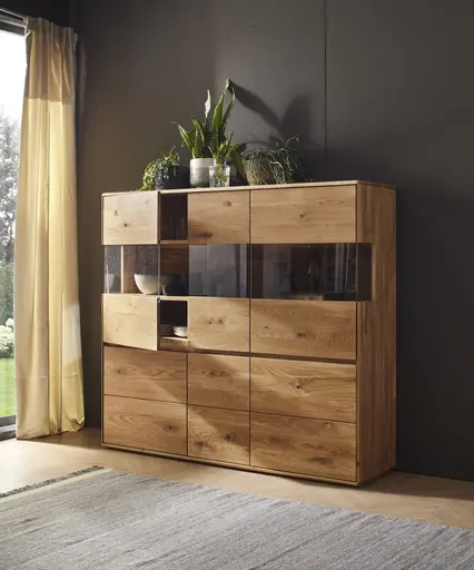 Highboard Hillsboro - Wildeiche natur, geölt