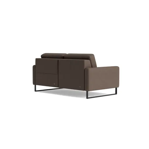 Sofa Aracena - 2,5-Sitzer, Leder, Graubraun