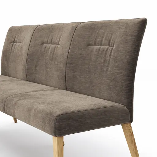 Bank Nashville - Breite ca. 180 cm, Stoff, Dunkelbraun