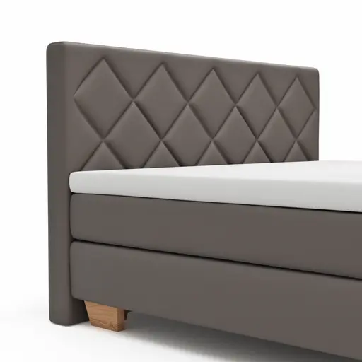 Boxspringbett Taja - Liegefläche ca. 180x200 cm, Stoff, Taupe