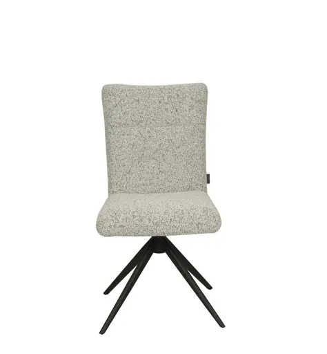 Stuhl MYLENE - drehbar, Stoff, Schwarz-Weiß