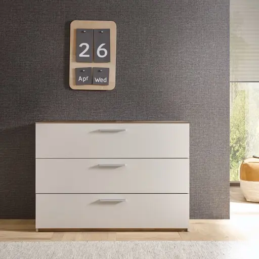 Kommode- Champagner, Holzdekor