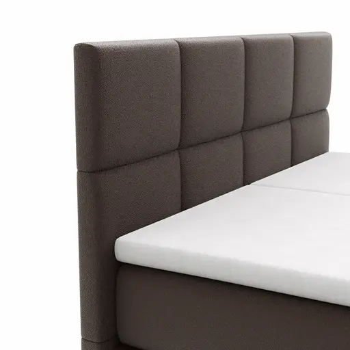 Boxspringbett Alpin Luxe - inkl. Kopf- und Fußteil verstellbar, Liegefläche ca. 160x200 cm, Stoff, Dunkelbraun