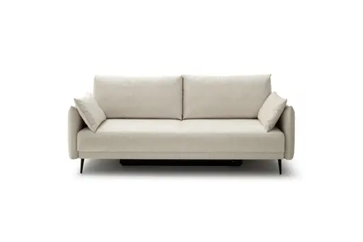 Schlafsofa Nettuno - 3-Sitzer, inkl. Schlaffunktion, Velour, Champagner
