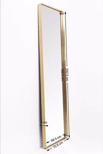 Spiegel- BH ca. 70x200 cm, Messing, Goldfarben