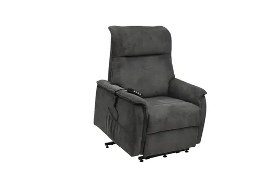 TV-Sessel MIKLAS - Aufstehhilfe, Relaxfunktion, Stoff, Grau