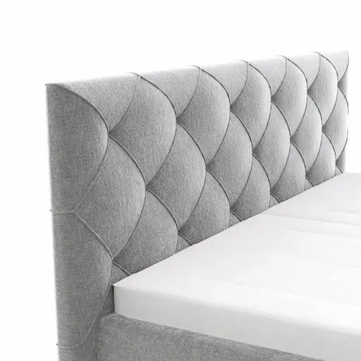 Bettgestell Carmen - Liegefläche ca. 180x200cm, Stoff, Dunkelgrau