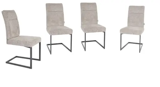 Freischwinger MAGGIE - Stoff, Kaffee