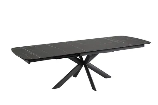 Esstisch MAXIE - ausziehbar, LB ca. 190x98 cm, Glaskeramik, Anthrazit Struktur
