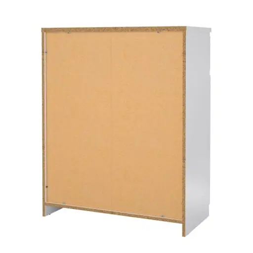 Kommode - B ca. 81 cm, Weiß Hochglanz