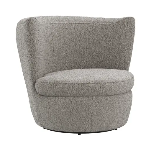 Sessel Cativa -  drehbar, Stoff, Graubeige