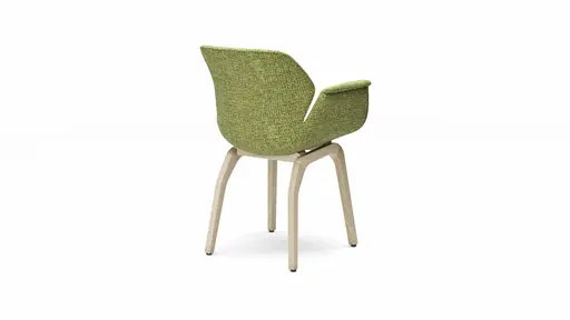 Armlehnstuhl Tooon - Stoff Lindgrün, Gestell Holz