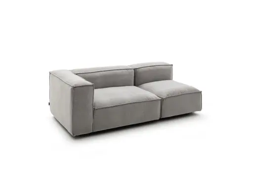 Ecksofa Aki - 1-Sitzer AL, 1 -Sitzer, Stoff, Hellgrau