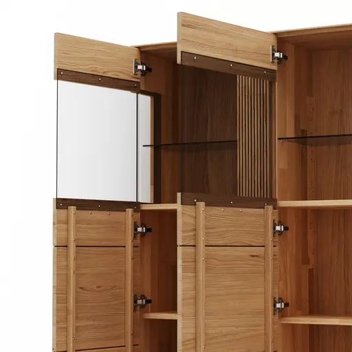 Highboard Estana - Eiche massiv, legno