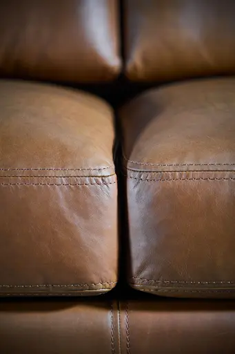 Sofa Cuneo - 2-Sitzer, Leder, Cognac