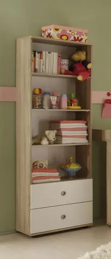 Regal, Eiche Dekor, Weiß