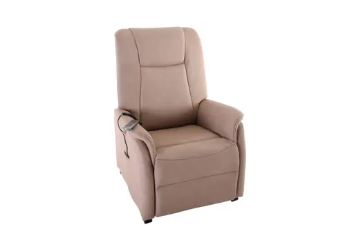 TV-Sessel MANDO - Aufstehhilfe, Relaxfunktion, Stoff, Grau-Beige