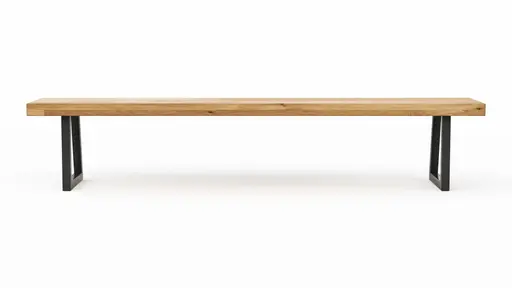 Holzbank Clifton - Breite ca. 220cm, Wildeiche massiv, natur