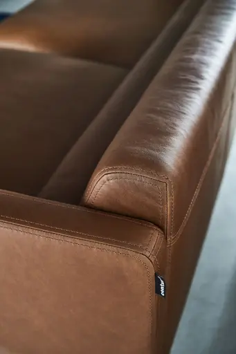 Sofa Cuneo - 2,5-Sitzer, Leder, Cognac