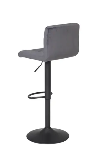 Barhocker - höhenverstellbar, Stoff, Grau