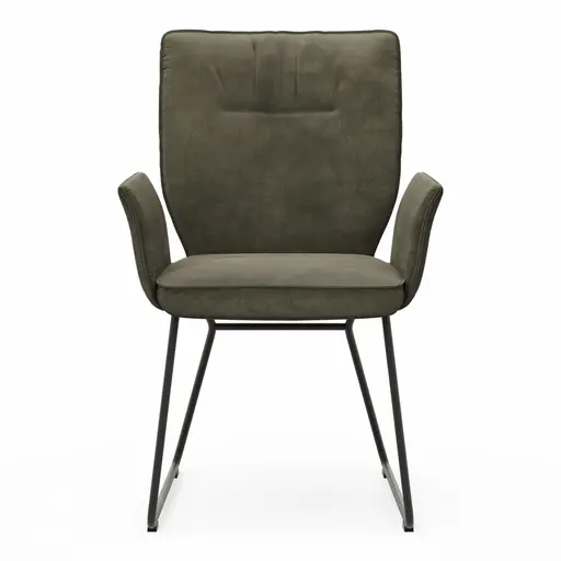 Armlehnstuhl Westmore - Stoff, Dunkelgrün