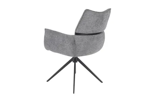 Armlehnstuhl MARJA - drehbar, Stoff, Grau