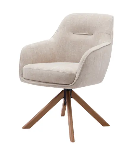 Armlehnstuhl - drehbar, Stoff, Sand