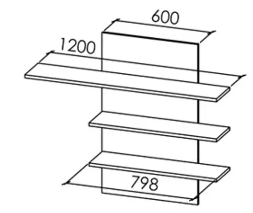 Hängepaneel - B ca. 120 cm, Kreidefarben, Eiche bianco massiv geölt