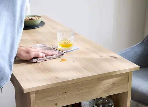 Bartisch - LB ca. 115x50 cm, Artisan Eiche Nachbildung, Schwarz