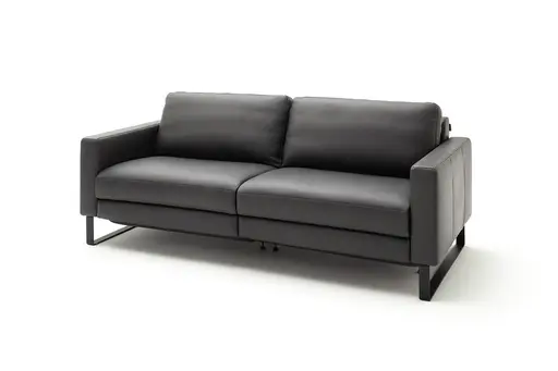Sofa Enna - 3,5-Sitzer inklusive Relaxfunktion (motorisch), links und rechts, Leder, Anthrazit