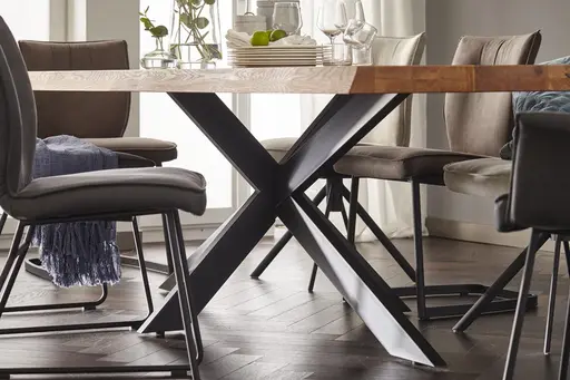 Esstisch Clifton - LB ca. 240x100 cm, Wildeiche massiv