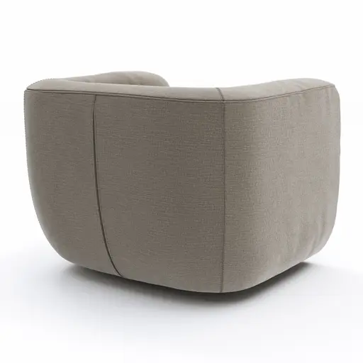 Sessel Stormy - drehbar, Stoff, Graubeige