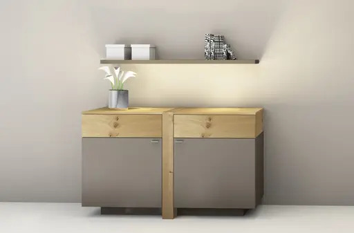 Sideboard Kombination - Lack, Grau