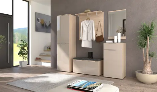 Schuhschrank - B ca. 53 cm, Riva Eiche Nachbildung, Kaschmir