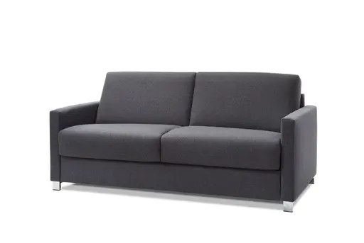 Schlafsofa - 2-Sitzer mit Schlaffunktion, Stoff, Schwarz-Anthrazit