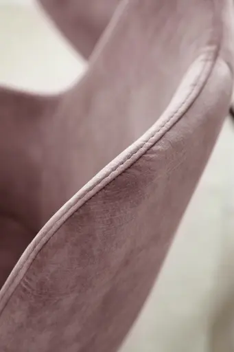 Armlehnstuhl Mis - Drehbar, Stoff, Altrosa, Gestell, Anthrazit