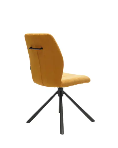 Stuhl MANOA - drehbar, Stoff, Senfgelb