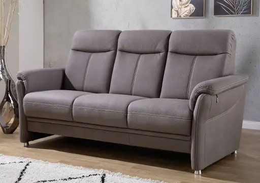 Sofa - 3-Sitzer, Stoff, Braun